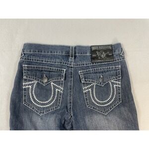 True Religion Mens Thick Stitch Denim Straight Jeans Size 34